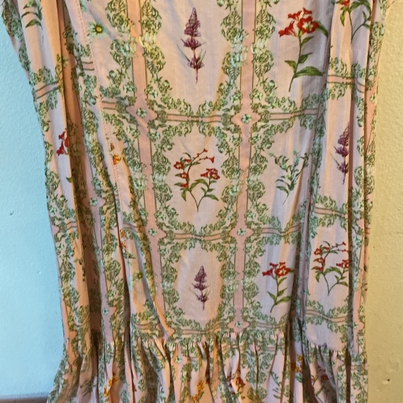 Agua Bendita Sundress Mini Dainty Floral Tile Pink with Flutter Strap - Picture 4 of 8